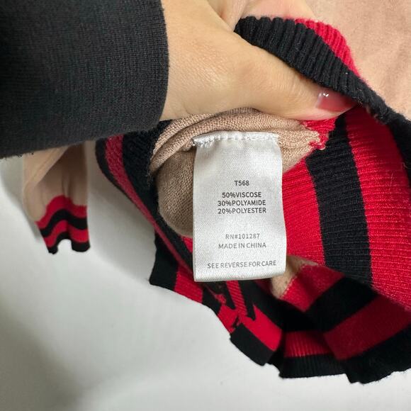 ALEXIA ADMOR Frances Cardigan Camel v neck viscose oversized women's XS - Picture 7 of 8